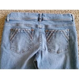 White House Black Market Blue Feel Beautiful Skinny Jeans Distressed Size Noir 6
